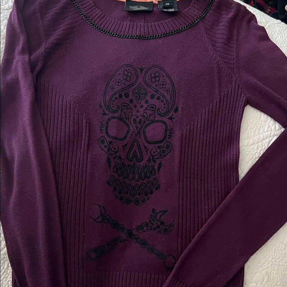 Harley-Davidson Dark Purple Skull Sweater